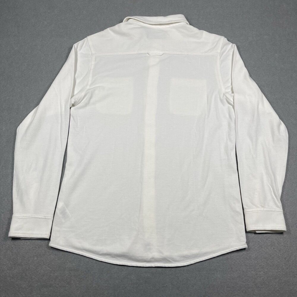 Vineyard Vines Shirt Mens Small White Surfside Pique Shirt Long Sleeve Button Up - Picture 9 of 13